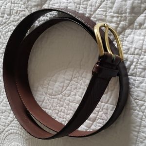 Brown cowhide leather belt